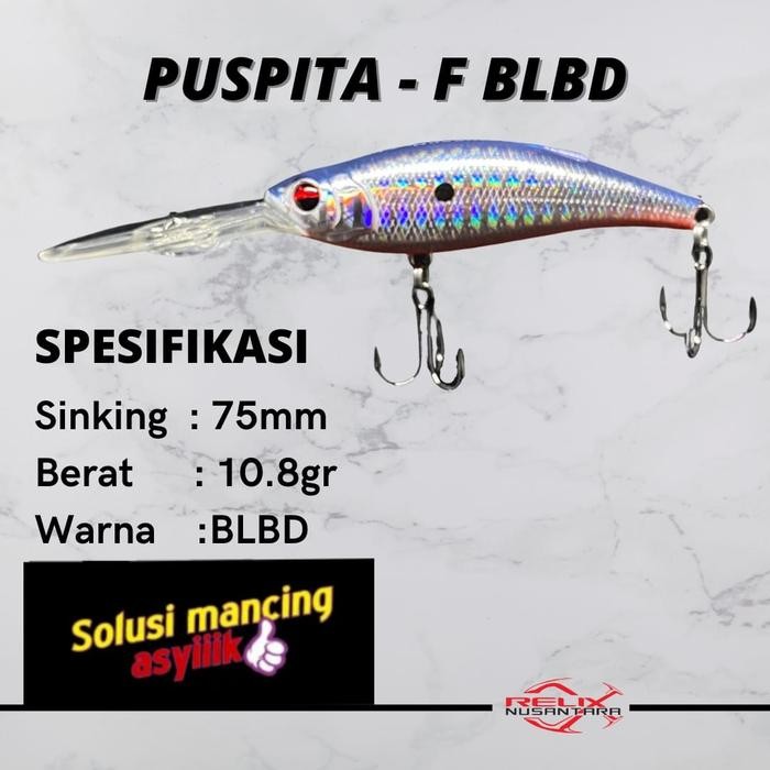 Lure Minnow Relix Nusantara Puspita-F Long Lip Minnow