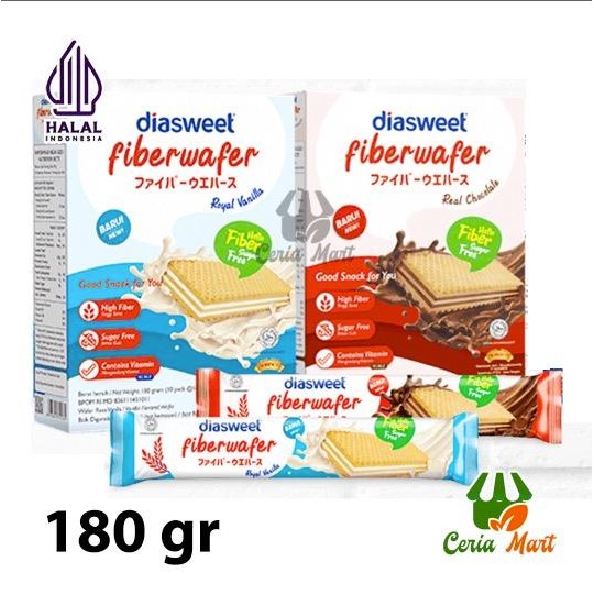 

PastikanTerjaminMutunya- Fiber Wafer Bebas Gula Sugar Free Snack Diabetes Rasa Vanilla Coklat