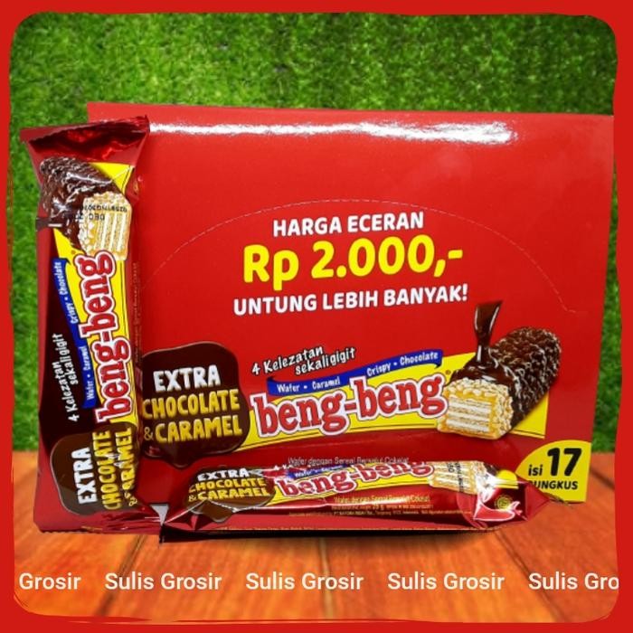 

PastikanTerjaminMutunya- beng beng extra chocolate caramel 25gr 1 Box isi 17 pcs