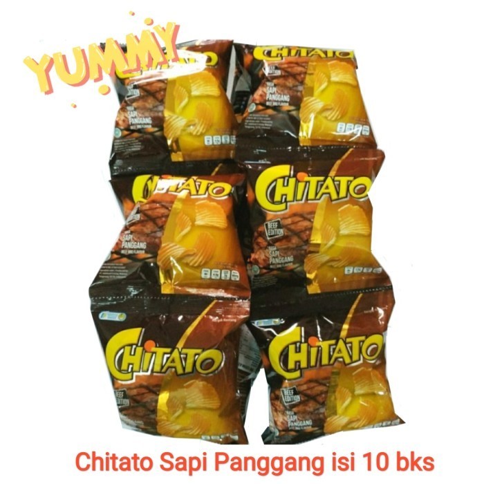 

PastikanTerjaminMutunya- Keripik Kentang Chitato Sapi panggang 15gr. isi 10bks/rcg Chiki/ciki