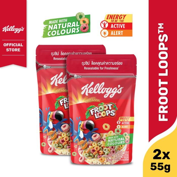 

PastikanTerjaminMutunya- Kelloggs Froot Loops Pouch Sereal 2 x 55g