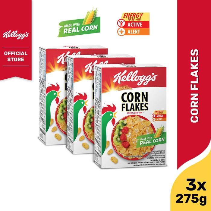 

PastikanTerjaminMutunya- [BUNDLE 3] Kelloggs Corn Flakes Sereal 275g