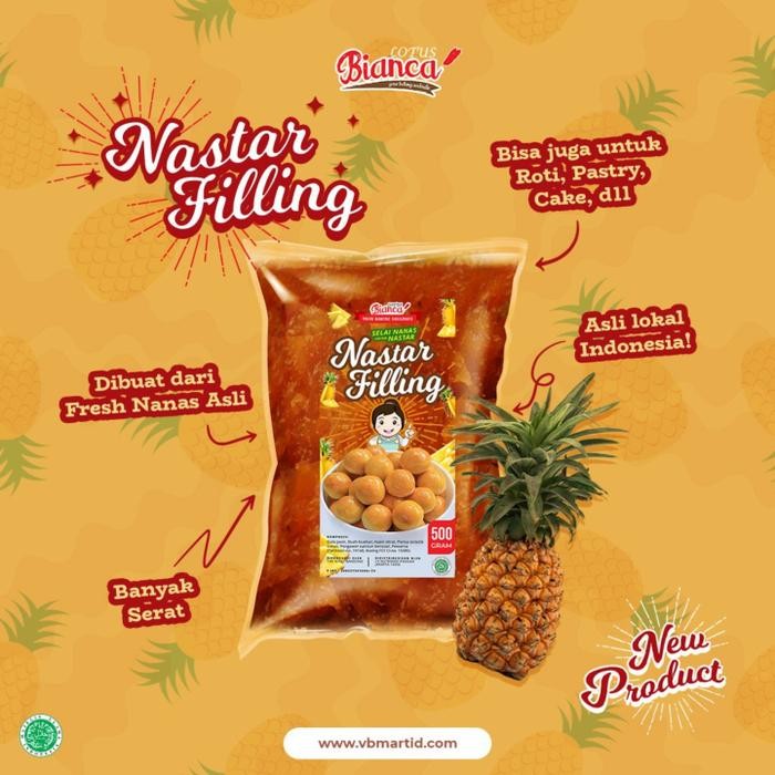 

PastikanTerjaminMutunya- 500gr Bianca Lotus Nastar Filling (selai nanas untuk nastar)