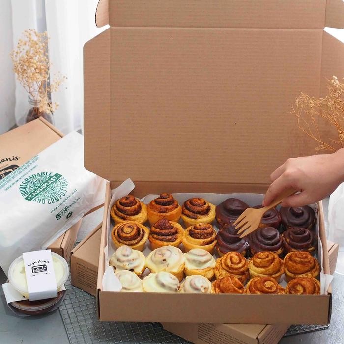 

PastikanTerjaminMutunya- PAKET 17 - Mix 4 Varian Mini Size (Ori-Cheese-Nut-Palm)