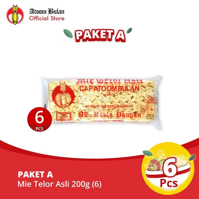 

SemuAReadyYaB0Zq- Paket A - Mie Telor Asli Cap Atoom Bulan (6 pcs)