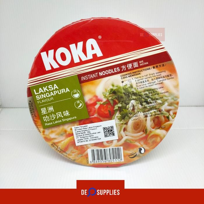 

SemuAReadyYaB0Zq- KOKA Bowl Laksa Singapore Noodle 90gr - Mie Instan Laksa Singapura