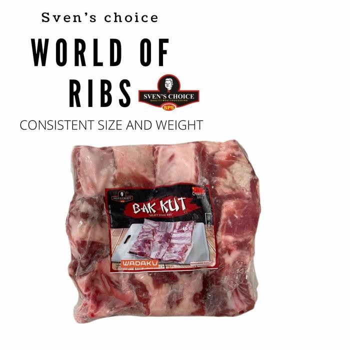 

BnyKBonusBelidiMari- DAGING BABI bakut Sven's choice paikut Small cut 500g PREMIUM RIBS