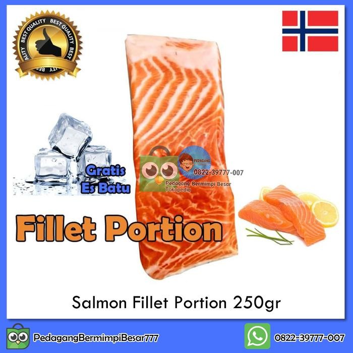 

PastiFreShNya- Norwegian Salmon Fillet +-250gr Salmon Norwegia Salmon Potong