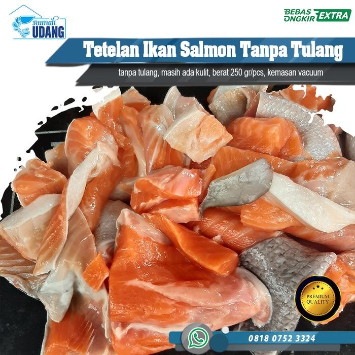 

PastiFreShNya- tetelan Ikan Salmon Tanpa Tulang Ada Kulit