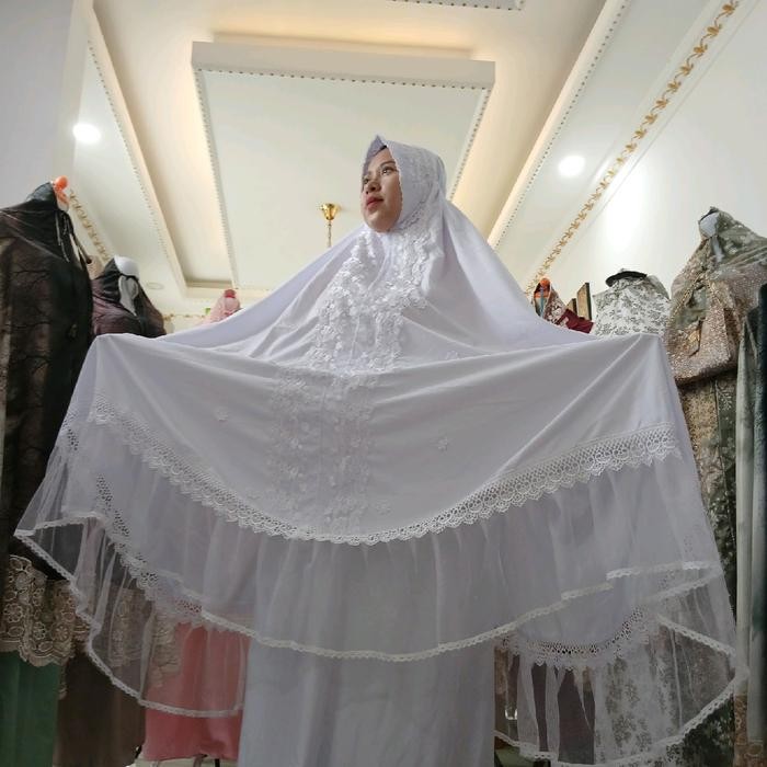 Modest- Mukena Mutiara Mewah Cantik Dan Super Jumbo Katun Nyaman Lembut