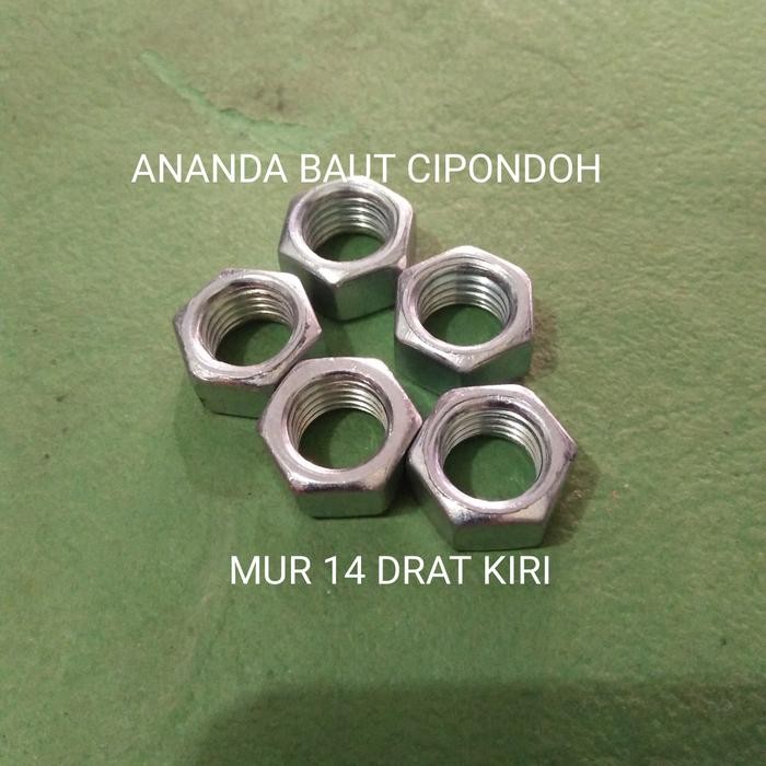 PREMIUM Mur 14 drat kiri kunci 14 untuk mur spion