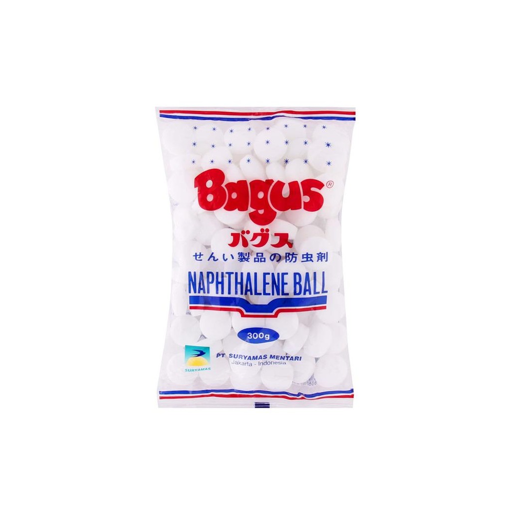 Bagus Naphtalene Ball / Kamper Lemari / Kapur Barus Putih 300 gr