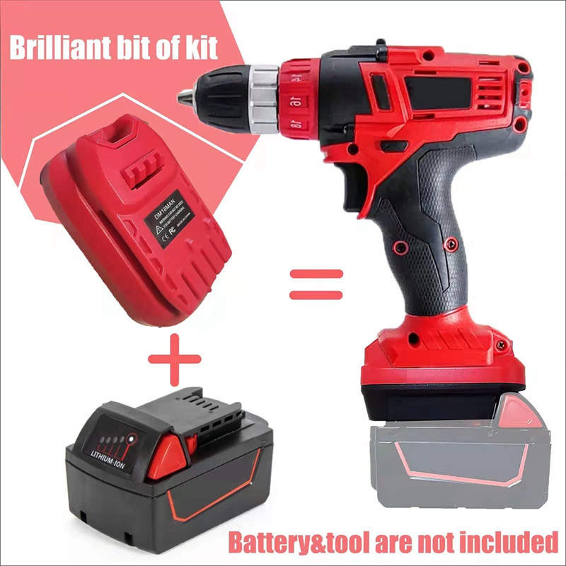 Battery Adapter for Craftsman 20V Cordless Tools,DM18MAN Adaptor for DeWalt 20V/Mil-Waukee 18V Li-on