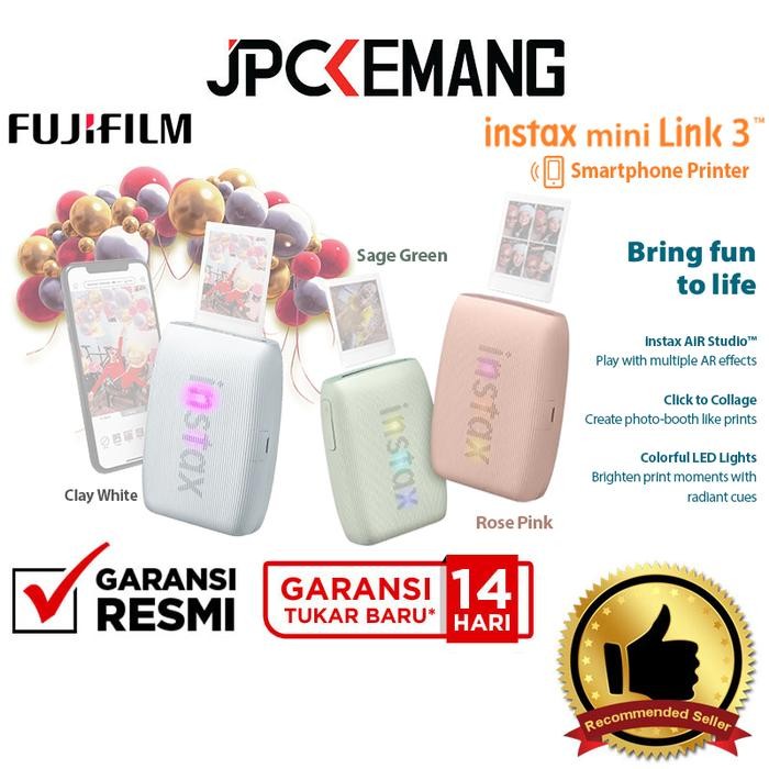 Lenz- Fujifilm Instax Mini Link 3 Smartphone Printer Fuji Instant Printer Hp Portable
