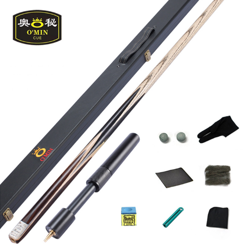 OMIN 3 Models Enlighten Gunman Victory One Piece Snooker Cue Stick 9.8mm Tip with Snooker Cue Case S