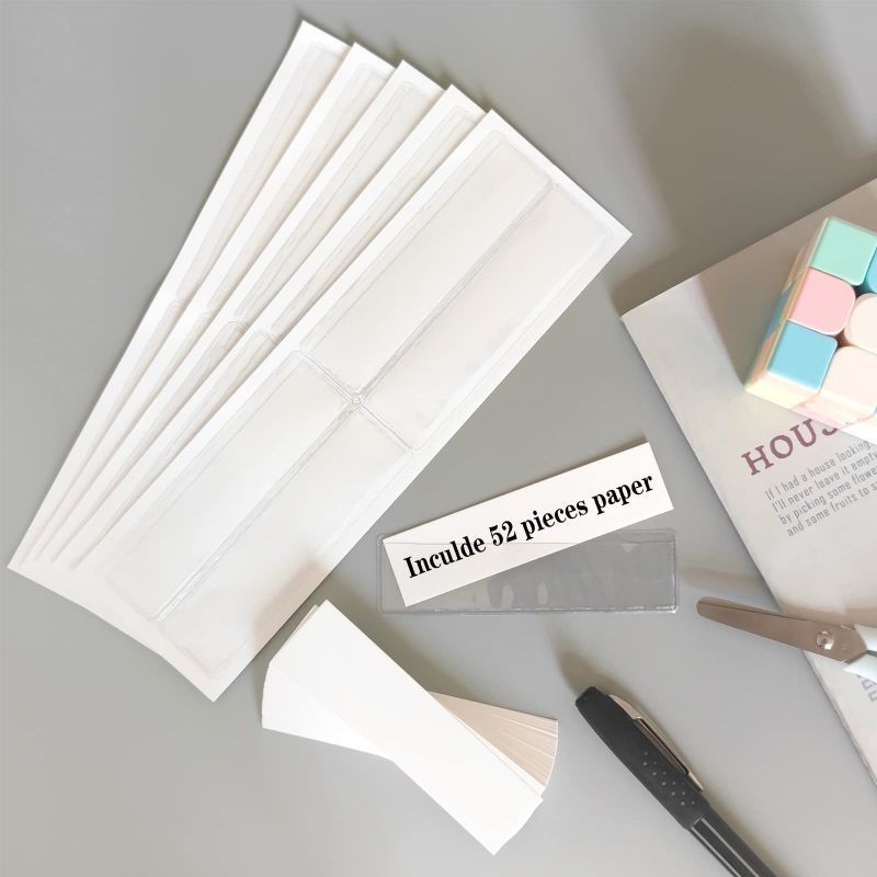 

50PCS/SET 11*3CM Label Display Self-Adhesive Tag Holder/Label Display Tag Transparan Name Label