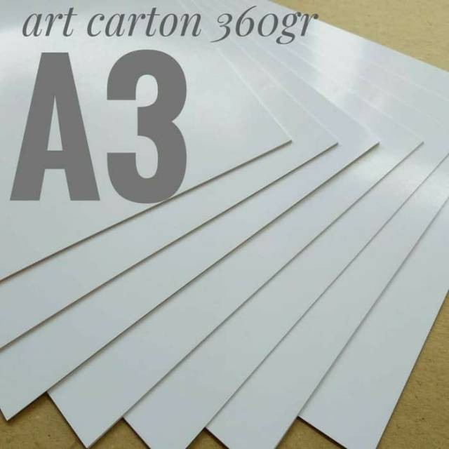 

( 50 Lembar )Kertas Art Carton 360 Gsm / Karton Glossy Uk A3 29.7cm X 42cm