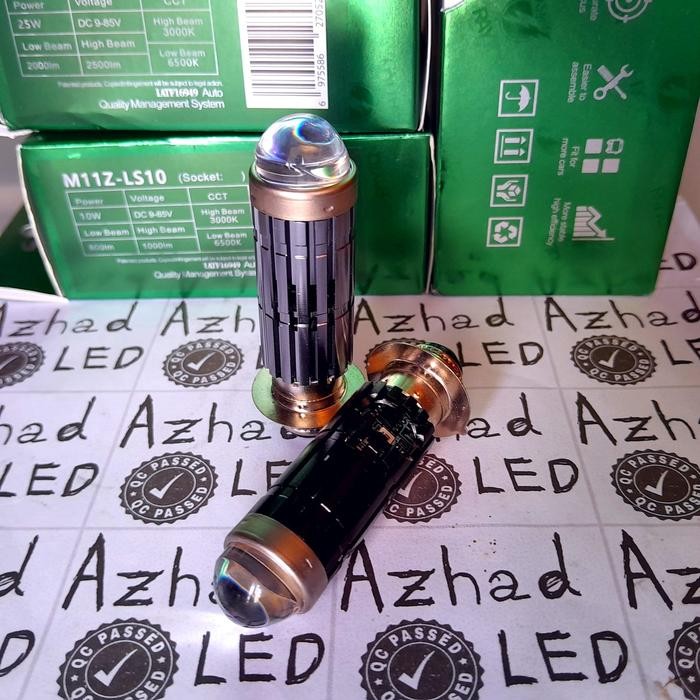 Lampu Motor H6 Laser RTD Rayton M11Z Senja RGB 25 Watt Putih + Kipas