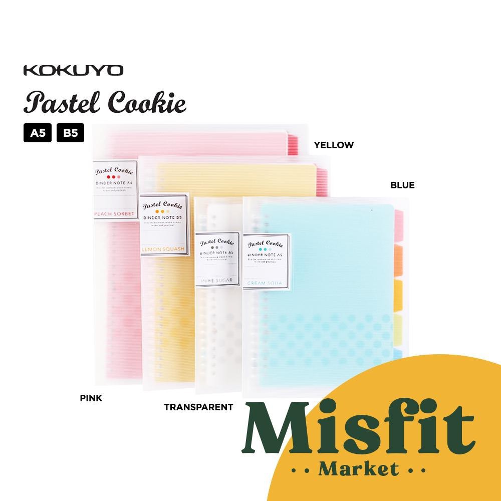 

KOKUYO Pastel Cookie Loose Leaf Notebook Binder w/ Index Tabs A5 B5 A4 GHT PASTEL