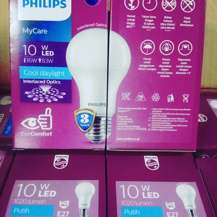 LAMPU LED 10W PHILIPS / LED BULB MYCARE PHILIPS E27