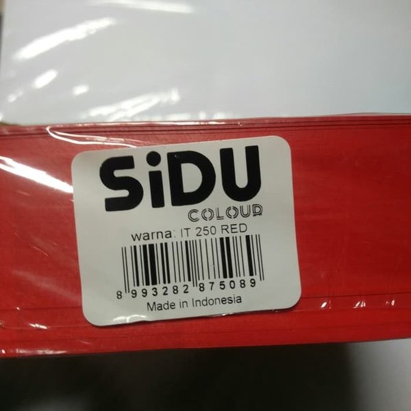 

SIDU KERTAS MERAH KERTAS HVS A4 80GSM IT 250 RED MERAH CABE SIDU SPECTRA SPEKTRA COLOUR