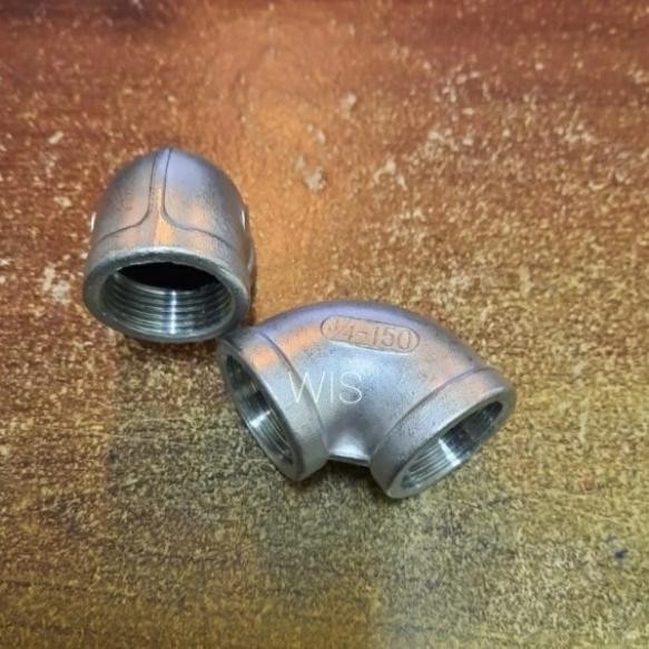 Populer Elbow / Knee Stainless 2,5" Inch Drat 90 Derajat Elbow 2 1/2" Ss304