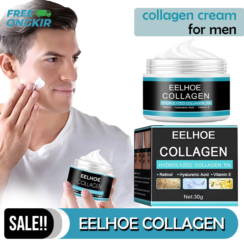 Krim Pelembab Wajah Untuk Pria Kolagen Retinol / Melembabkan Mengencangkan Kulit Wajah