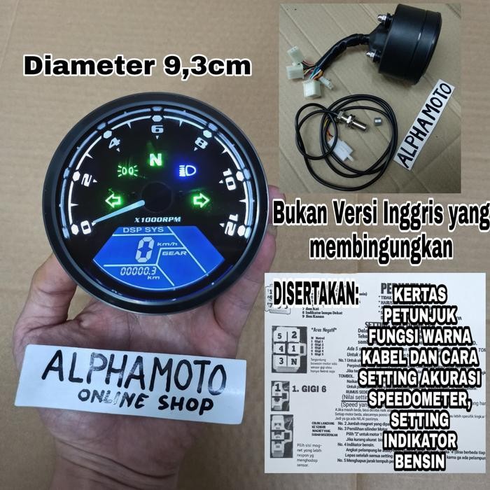 LANGSUNG GAS. SPEEDOMETER DIGITAL NEWTEK BULAT
