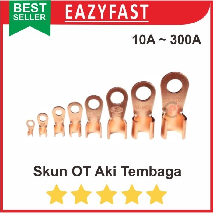 PREMIUM Skun Kabel Bulat Ring Kepala Aki Accu Motor Mobil Tembaga Copper Sekun