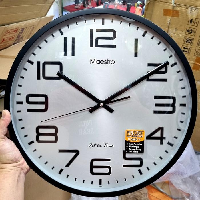 JAM DINDING JUMBO/BESAR MAESTRO MESIN SWEEP SUPER SILENT 41CM