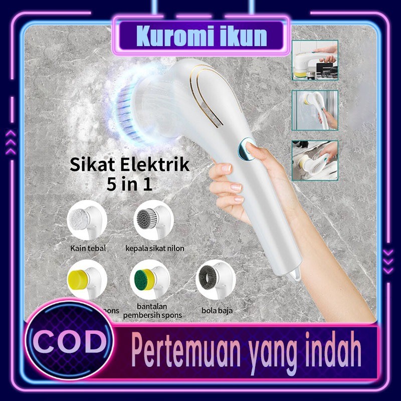 {Rumah Xiaomi} Cerdas Sikat Elektrik 5 in 1 Handheld Sikat Kamar Mandi Rotasi Cerdas 360 Derajat