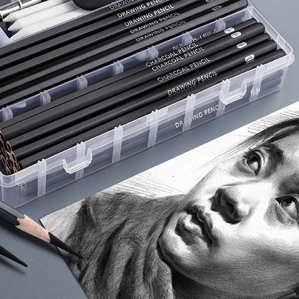 

Graphite Mixed Sketching Pencil Art Supplies Painting Charcoal Pencils Durable Black Drawing Pencil