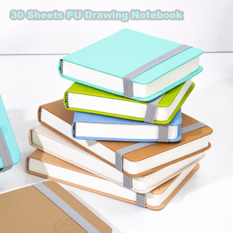 

Professional 30 Sheets Pu Sketchbook For Art And Drawing Sketch School Office Watercolor Notebooks
