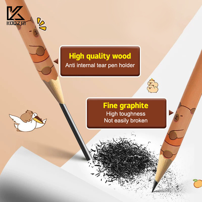 

12Pcs Funny Capybara Writing Pencil Cartoon Hb Drawing Pencil Student Stationery Sketch Items