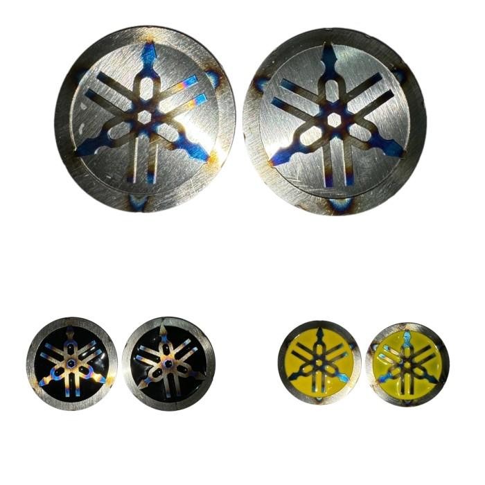 Emblem Yamaha Titanium Logo Yamaha Titanium 50Mm Original - Asli