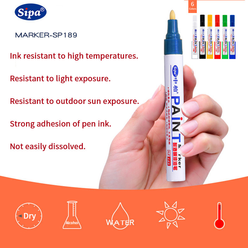 

Sipa Paint Marker Sp189 White Black,Resistance Of High Temperature Outdoor Sun Exposure,Strong