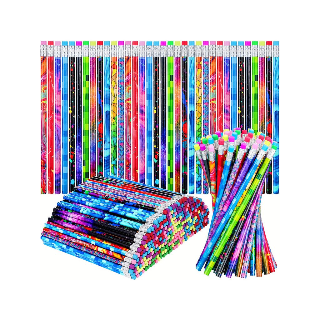 

20Pcs/50Pcs Cute Cartoon Hb Pencils With Eraser Tip, Pencils For Writing Drawing Sketching