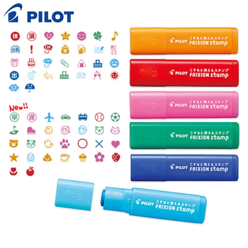 

Pilot Frixion Stamp 6Pcs/Lot Available Cute Stamps Eraserable School Supplies Korean Stationery