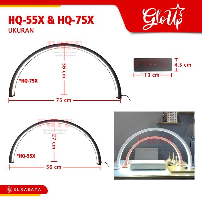 

GloUp 22" 30" Half Moon Light Lampu Meja Nail Art Manicure Pedicure Meni Pedi Kuku Spa Salon Eyelash