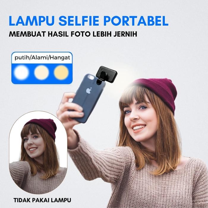 

Portable 3 warna LED Light untuk Selfie, dan Fotografi Lampu Saku Kecantikan dan Penggunaan di Luar