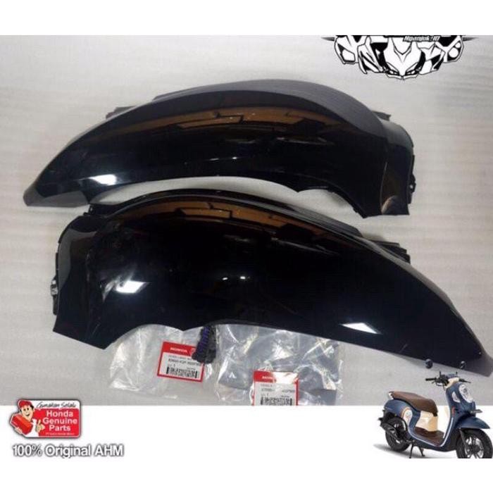 cover body belakang kanan kiri Scoopy prestige k2f 2021 hitam glossy o