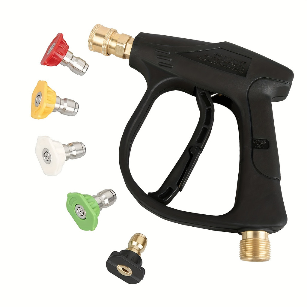 BEST SELLER Car wash gun with 5 soap spray nozzles 14mm M22 socket 1/4 "Quick release snow foam gun 