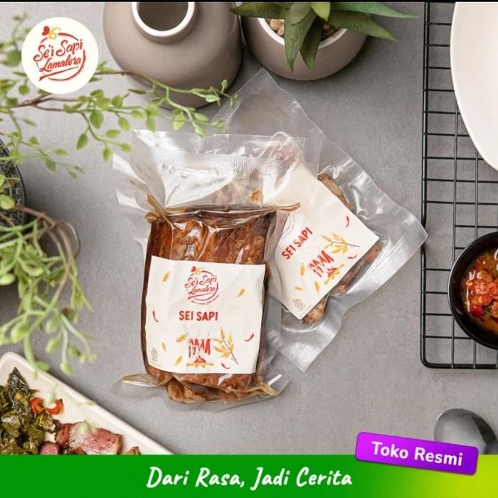 

New Sei Sapi Se'i Sapi Lamalera Daging Asap Khas Kupang Frozen [Vacuum]
