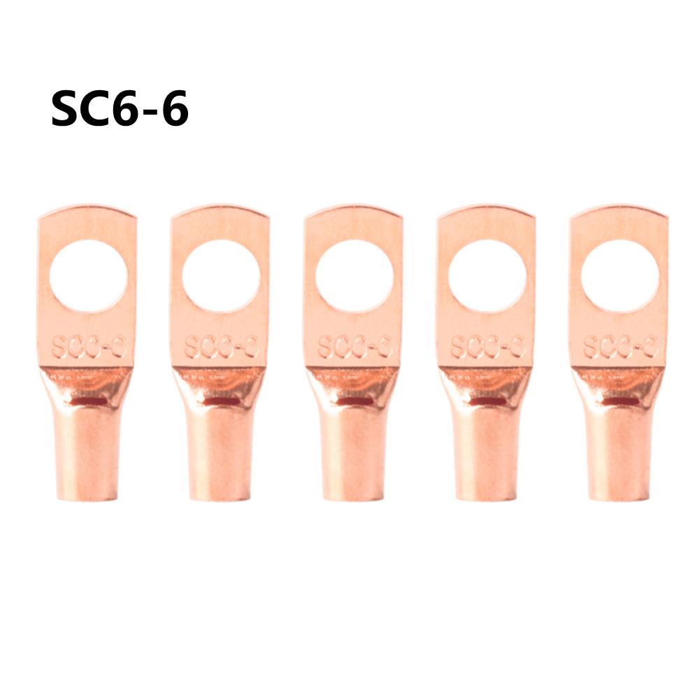 

50Pcs Sc6-6 Battery Exposed Copper Ring Claw Peephole Terminal 6Mm Cable Battery Connector