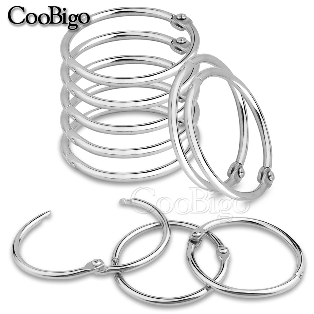 

5Pcs Metal Binder Ring Diy Albums Loose-Leaf Book Hoops Clip Opening O-Rings Keychain Keyring Office