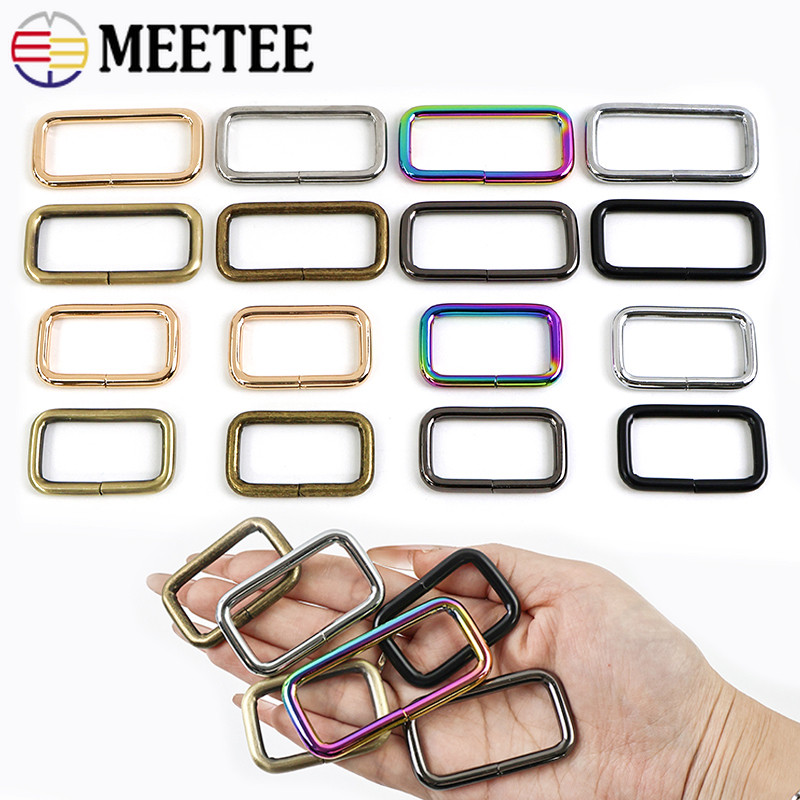 

20Pcs Rectangle Metal Ring Buckles Webbing Belt Ribbon Buckle Clasp Handbag Strap Adjuster Hooks Diy