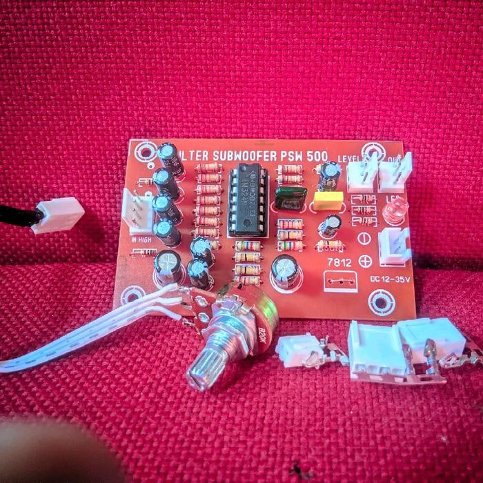 TERBARU filter subwoofer psw 500 rebah 12volt dc dengan socket BISA GOSEND