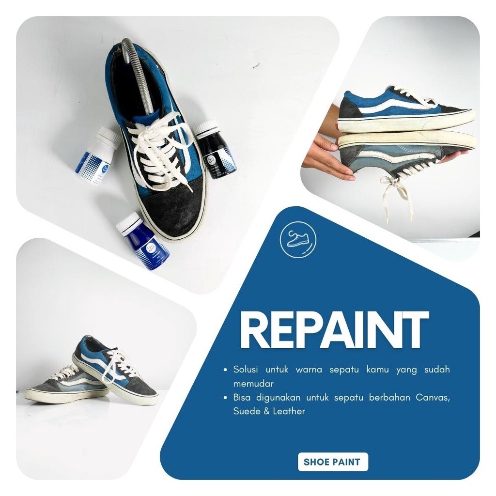 Spotless Shoe Paint (Anti Luntur) - Cat Sepatu & Tas, Waterbase Mudah Menyerap & Tahan Lama