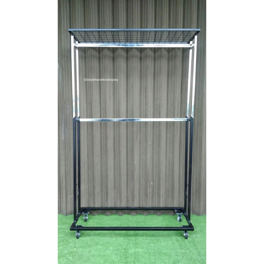 GAWANG BAJU 2 TINGKAT - GAWANG BAJU DARI BESI - TINGGI 2M