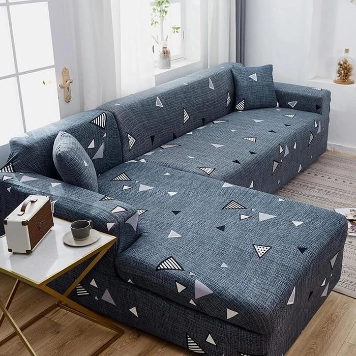 COVER SOFA MOTIF LETTER L/SARUNG PENUTUP SOFA LETTER L
